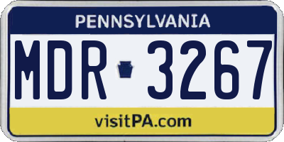 PA license plate MDR3267