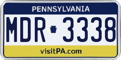 PA license plate MDR3338