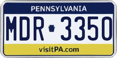 PA license plate MDR3350