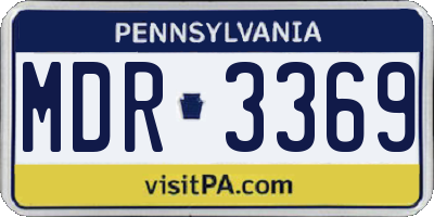 PA license plate MDR3369