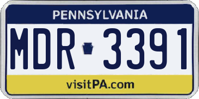 PA license plate MDR3391