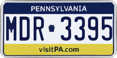 PA license plate MDR3395
