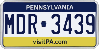 PA license plate MDR3439
