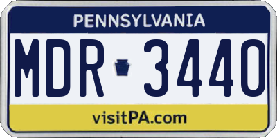 PA license plate MDR3440