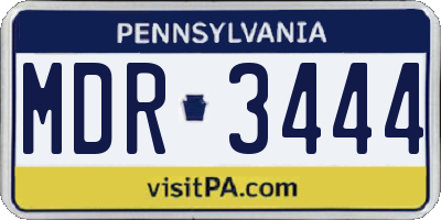 PA license plate MDR3444