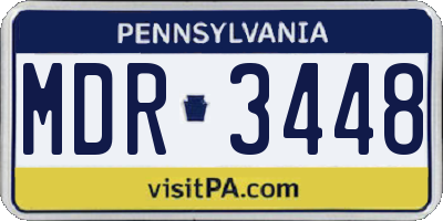 PA license plate MDR3448