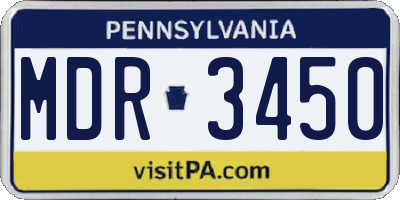 PA license plate MDR3450