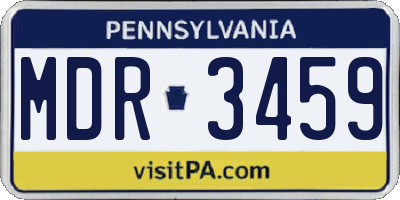 PA license plate MDR3459