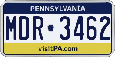 PA license plate MDR3462