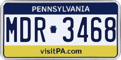 PA license plate MDR3468