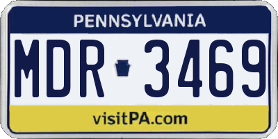 PA license plate MDR3469