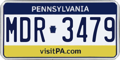 PA license plate MDR3479