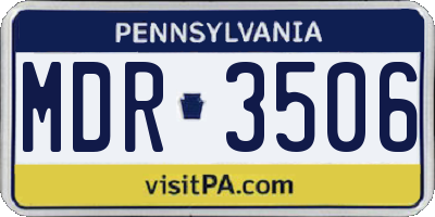 PA license plate MDR3506