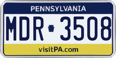 PA license plate MDR3508