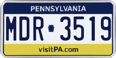PA license plate MDR3519