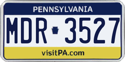PA license plate MDR3527