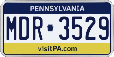 PA license plate MDR3529