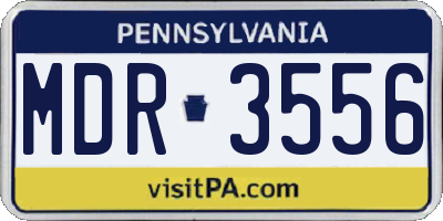 PA license plate MDR3556