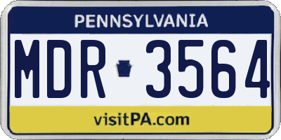 PA license plate MDR3564