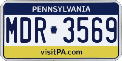PA license plate MDR3569
