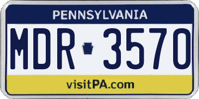 PA license plate MDR3570