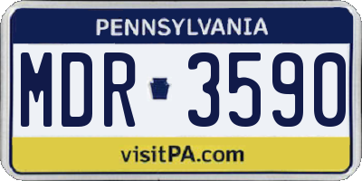 PA license plate MDR3590