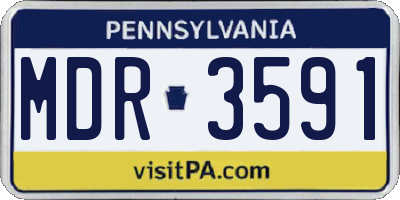 PA license plate MDR3591