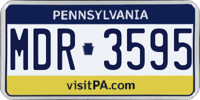 PA license plate MDR3595