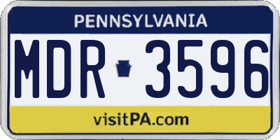 PA license plate MDR3596