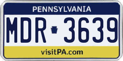 PA license plate MDR3639