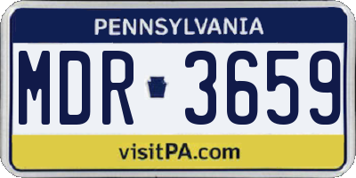 PA license plate MDR3659
