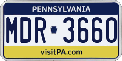 PA license plate MDR3660