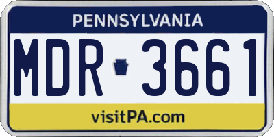 PA license plate MDR3661