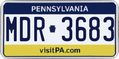 PA license plate MDR3683