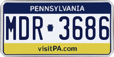 PA license plate MDR3686