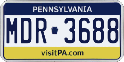 PA license plate MDR3688