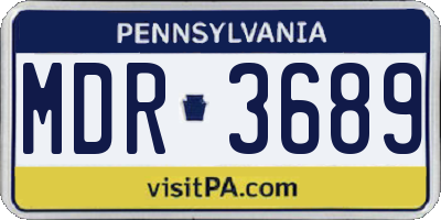 PA license plate MDR3689
