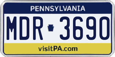 PA license plate MDR3690