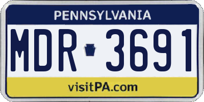 PA license plate MDR3691