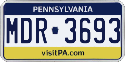 PA license plate MDR3693