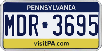 PA license plate MDR3695