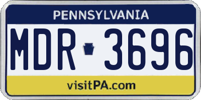 PA license plate MDR3696