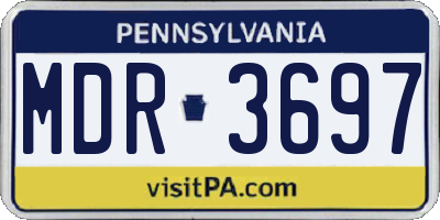 PA license plate MDR3697
