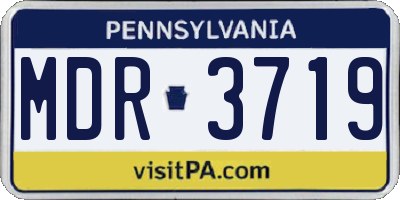 PA license plate MDR3719