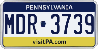 PA license plate MDR3739