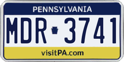 PA license plate MDR3741