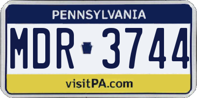 PA license plate MDR3744