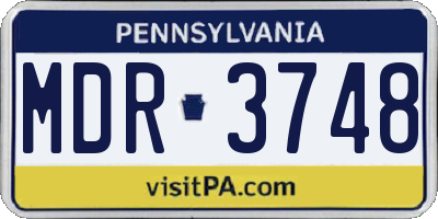 PA license plate MDR3748