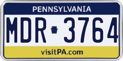 PA license plate MDR3764