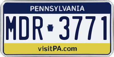 PA license plate MDR3771